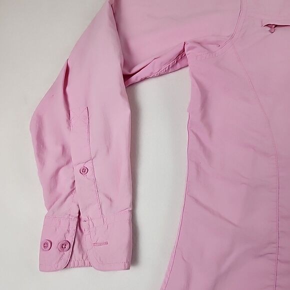 Bimini Bay Outfitters Outdoor Longsleeve Women Button Shirt Large Pink Fishing - Picture 6 of 13
